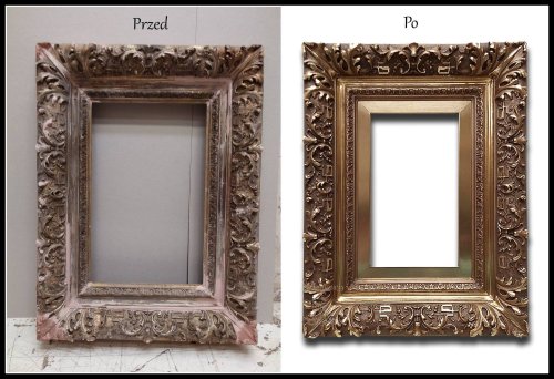 3. Renowacja całkowita. Uzupełnienie ubytków, złocenie, patynowanie